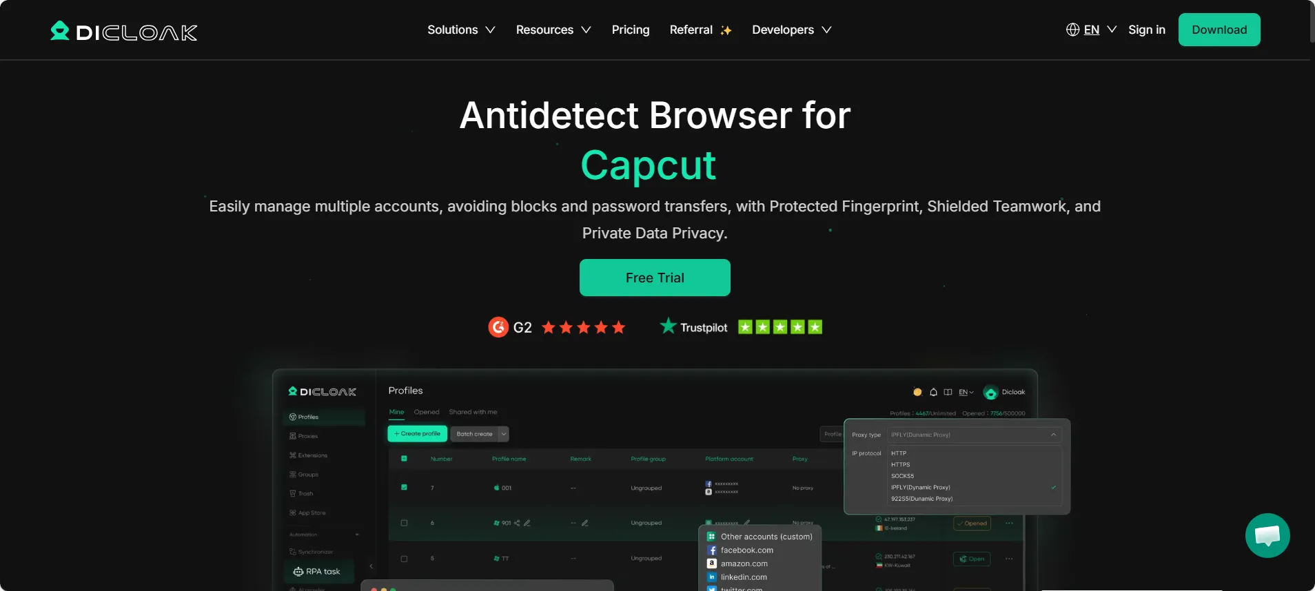 DICloak – 一款功能强大的多账户管理工具